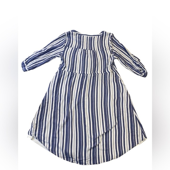 Torrid Blue & White Striped Zip-Front Dress – Size 0 (Plus 12) - Picture 2 of 3